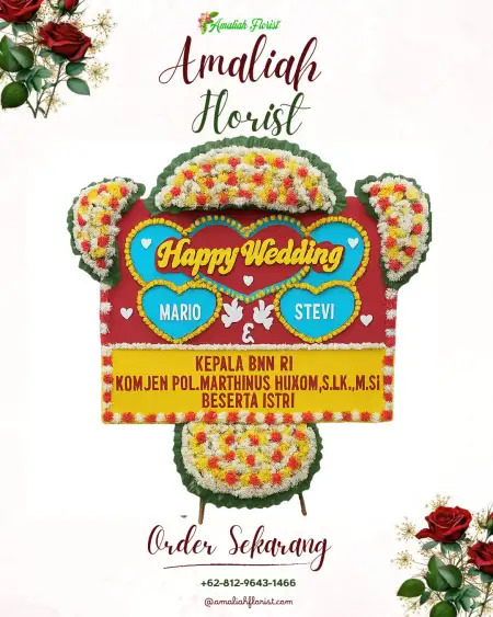 Papan Bunga Pernikahan Karang Pule